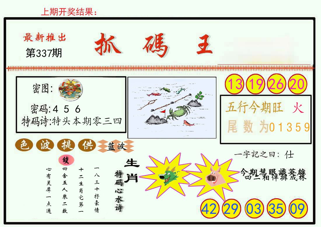 最新抓码王 第337期