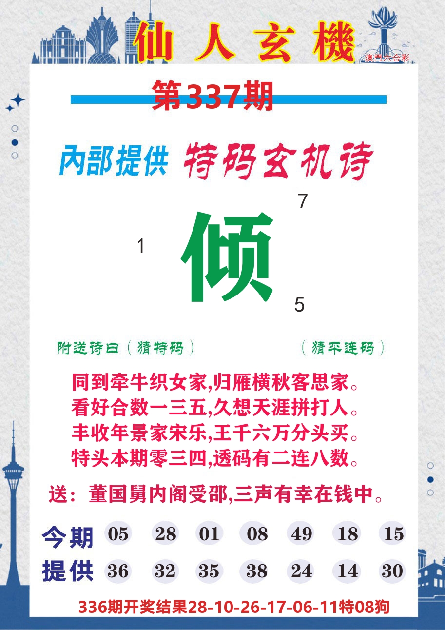 澳门钱多多D 第337期
