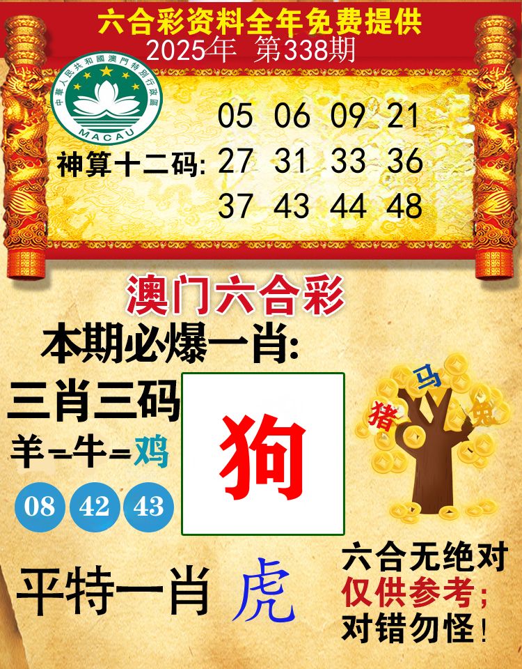 澳门必爆 第338期