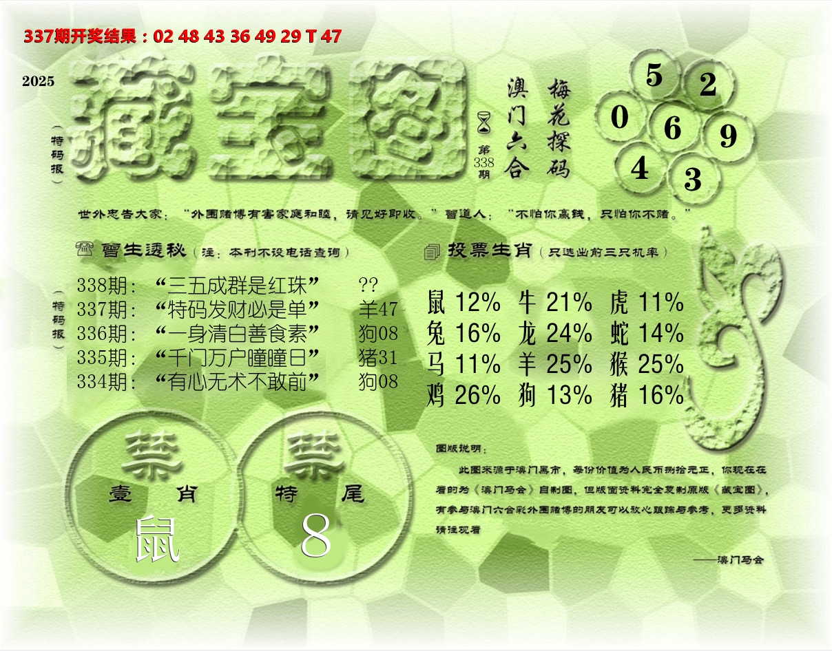 老《藏宝图》 第338期