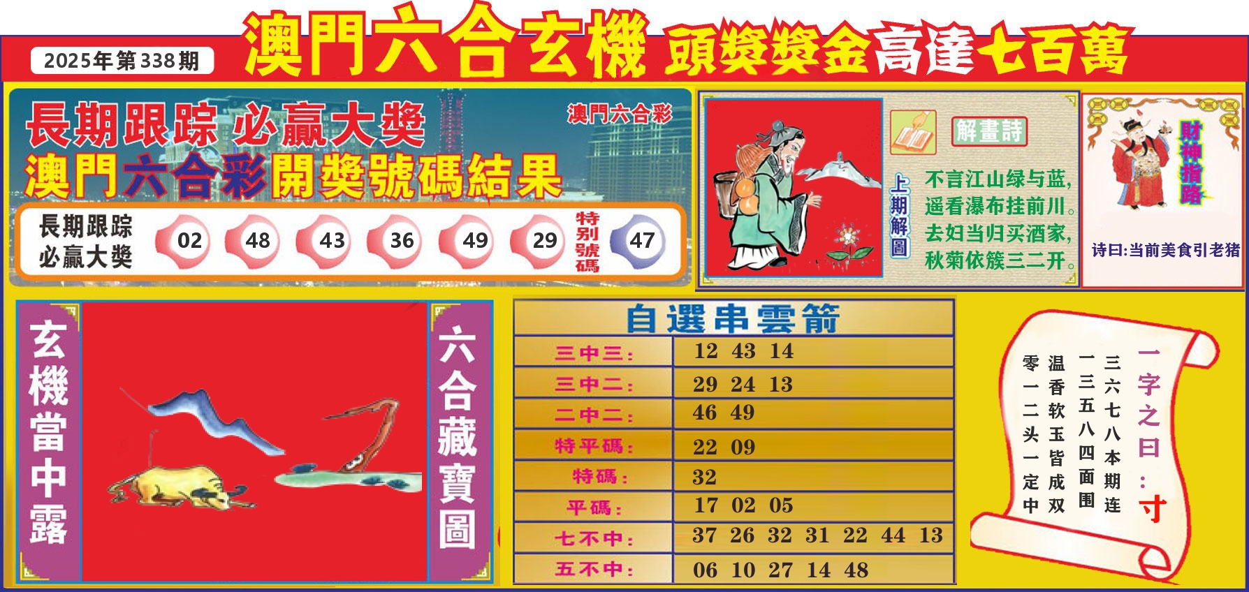 七星彩图C 第338期