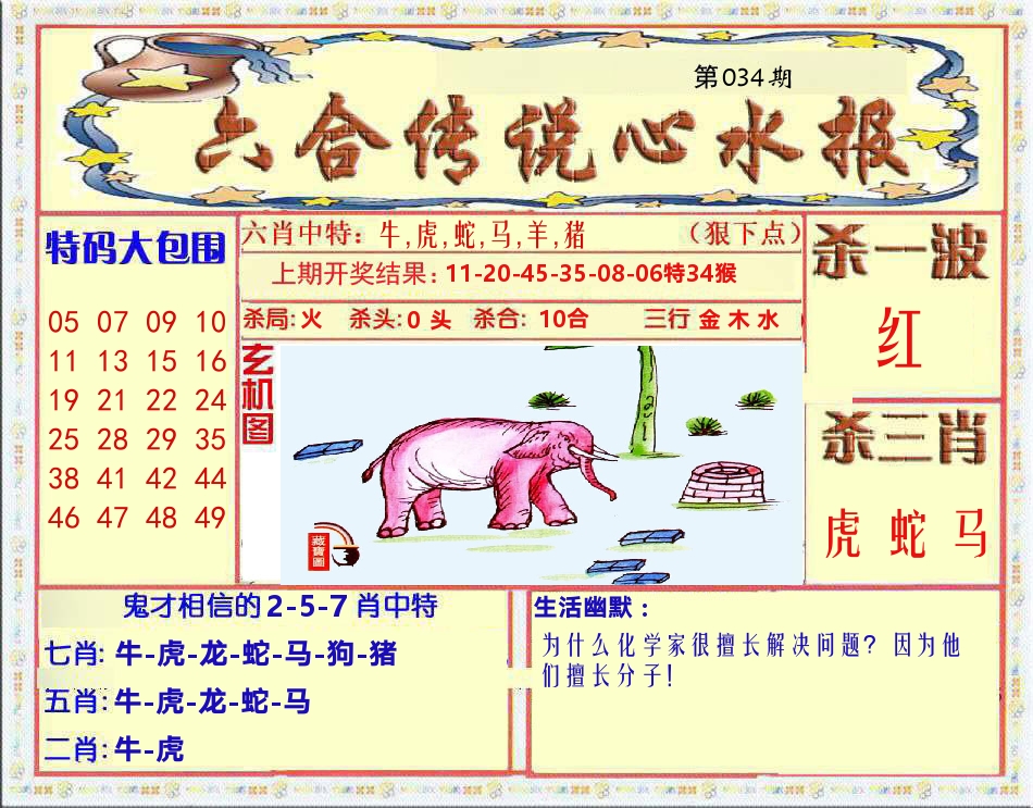 六合传说心水报 第34期