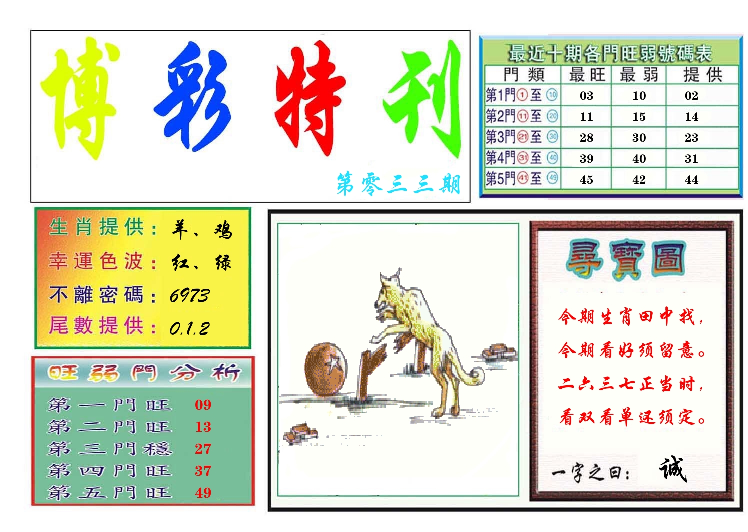 博彩特刊 第34期