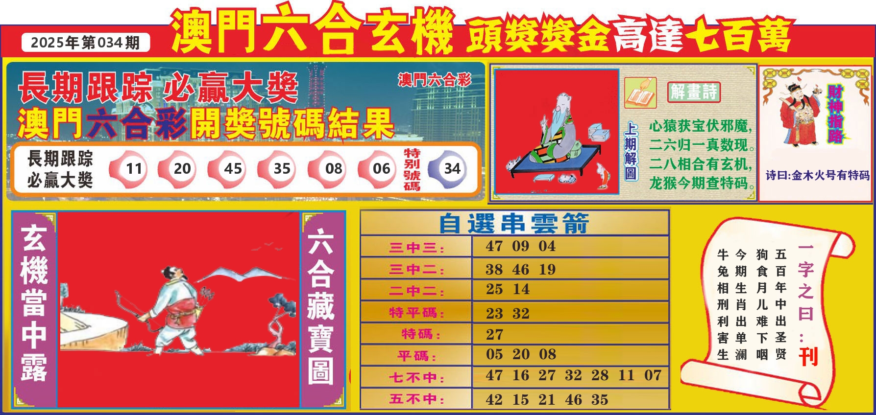 七星彩图C 第34期