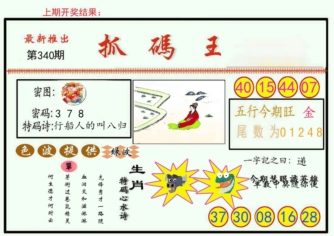 最新抓码王 第340期