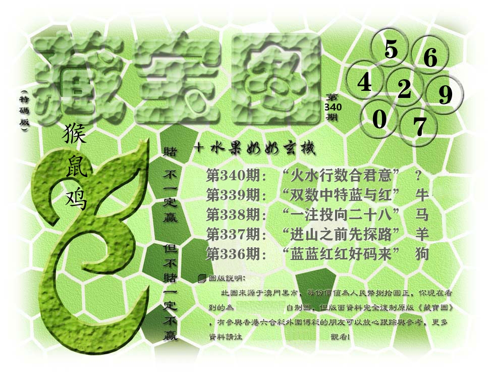 藏宝图奶奶玄机 第340期