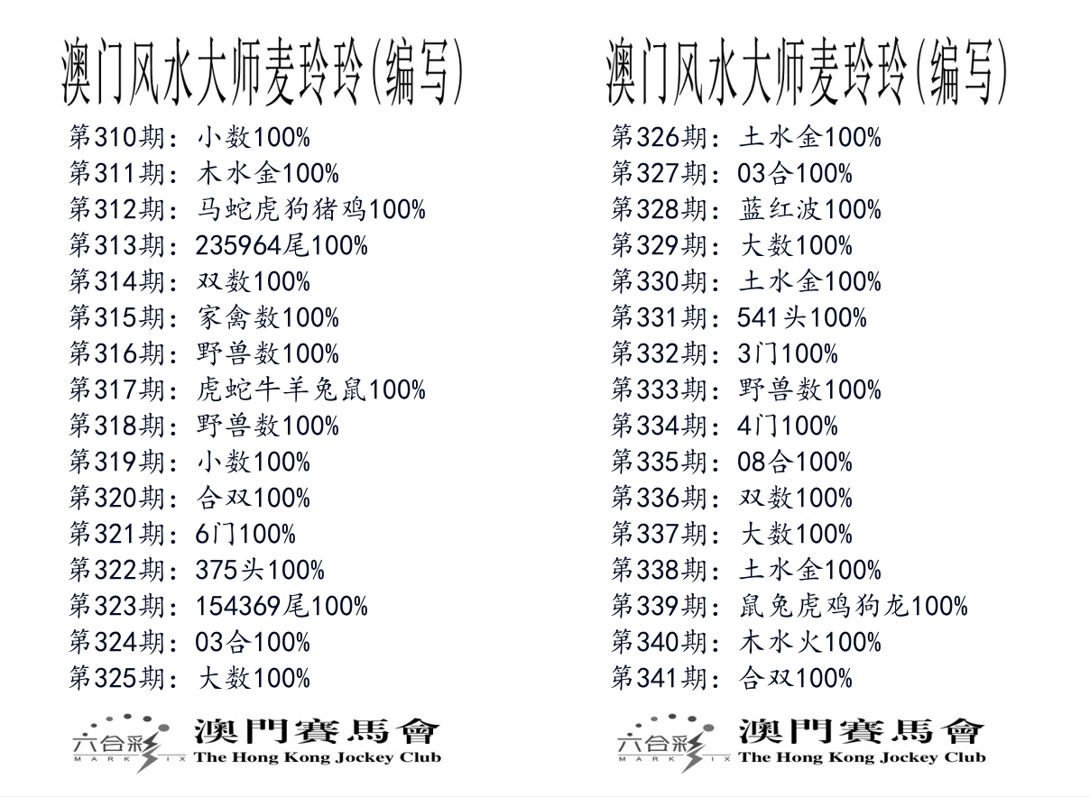 港麦大师 第341期