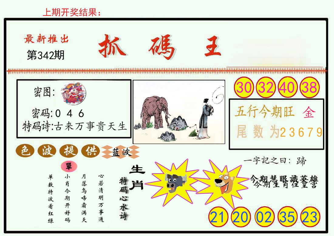 最新抓码王 第342期