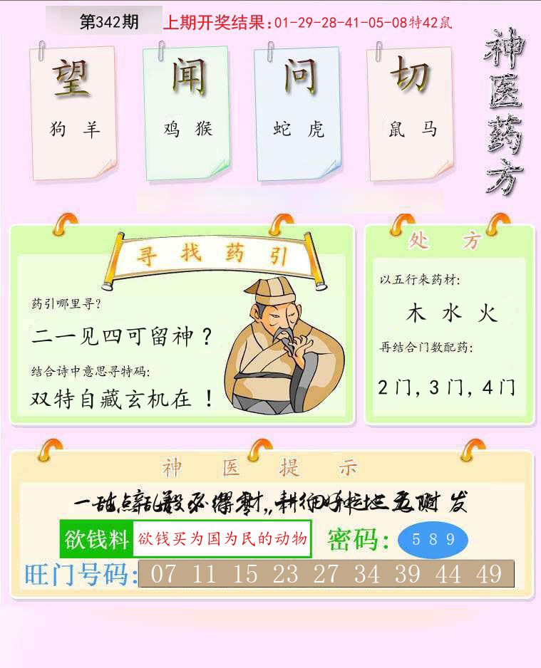 神医药方 第342期