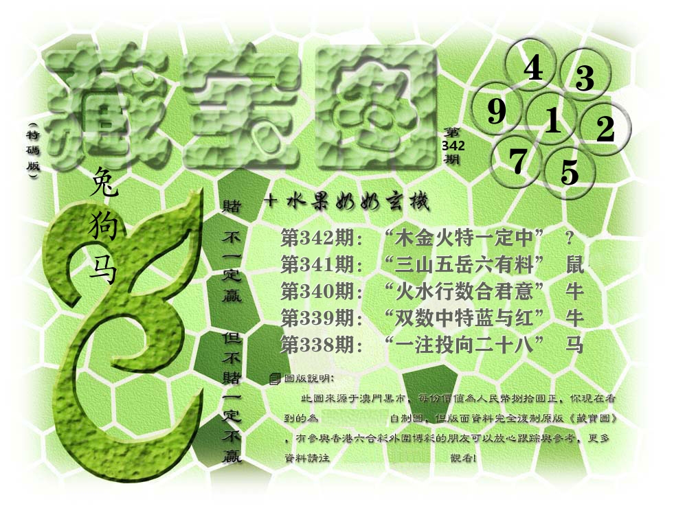 藏宝图奶奶玄机 第342期