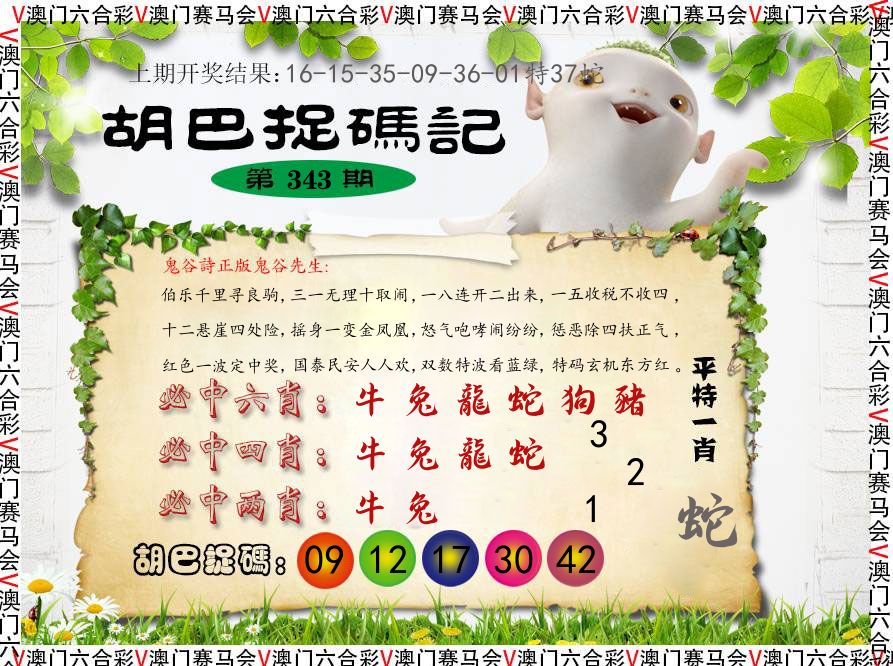 胡巴抓码记 第343期