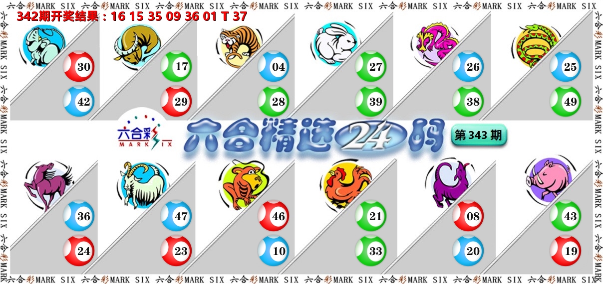 六合精选24码 第343期