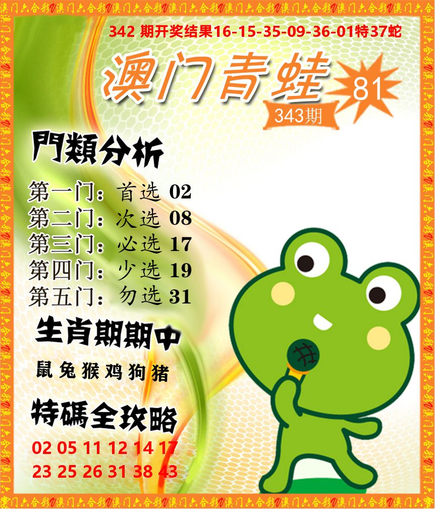 青蛙系列81 第343期