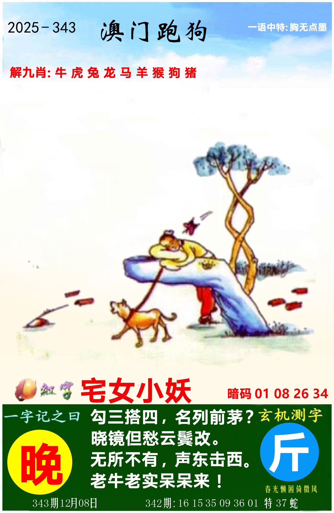 澳门跑狗图 第343期