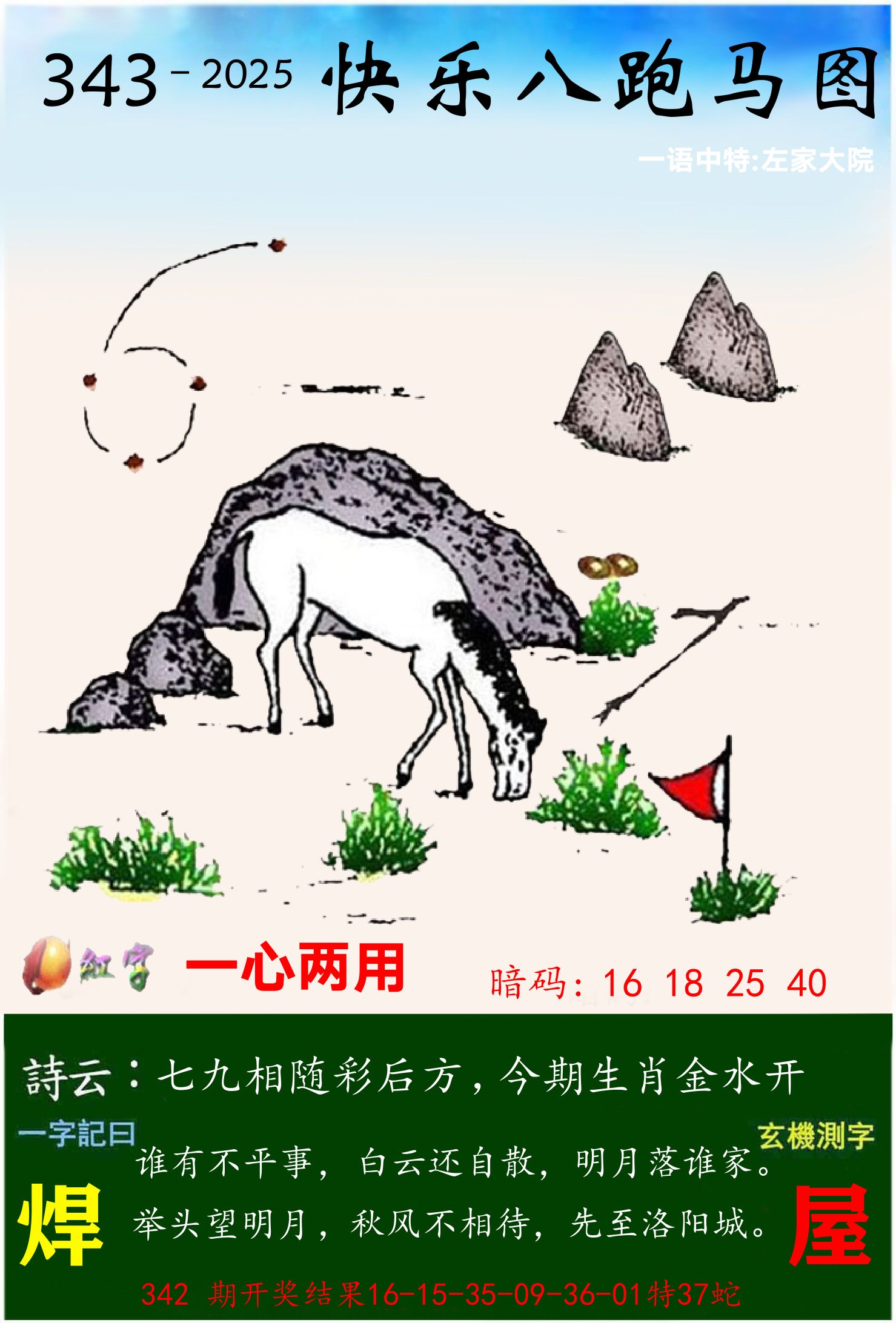 澳门跑马 第343期