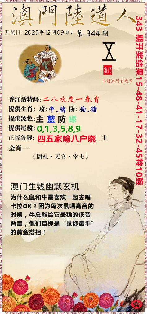 澳门陆道人 第344期