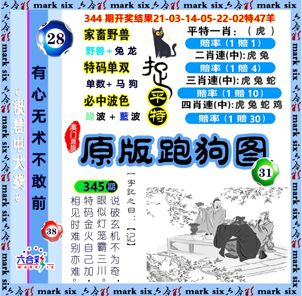 原版跑狗图 第345期