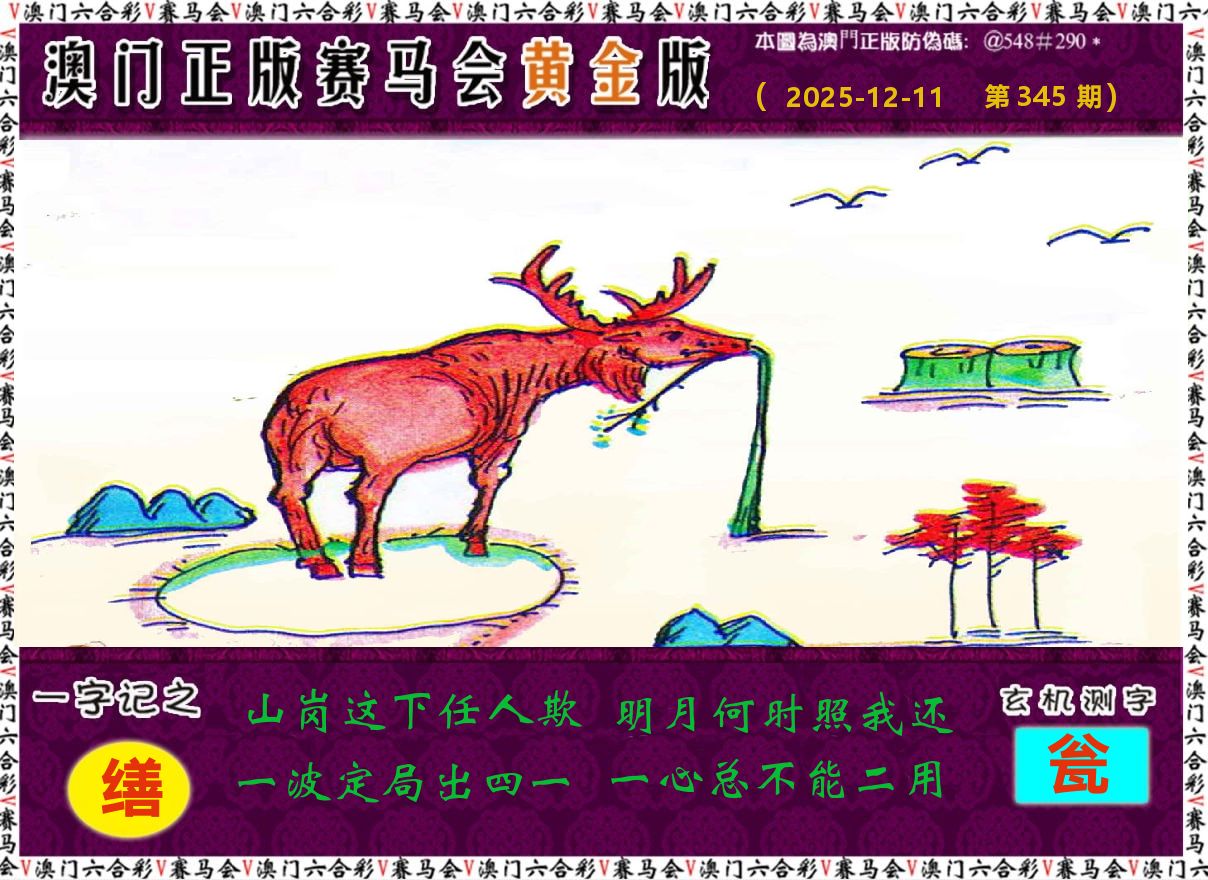 赛马会黄金版 第345期