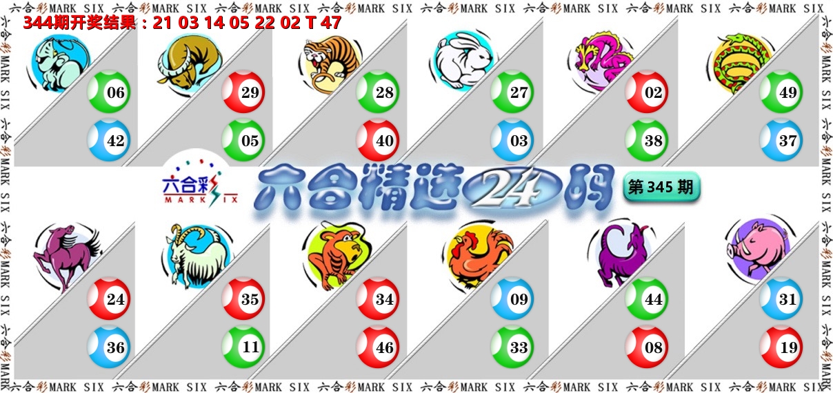 六合精选24码 第345期