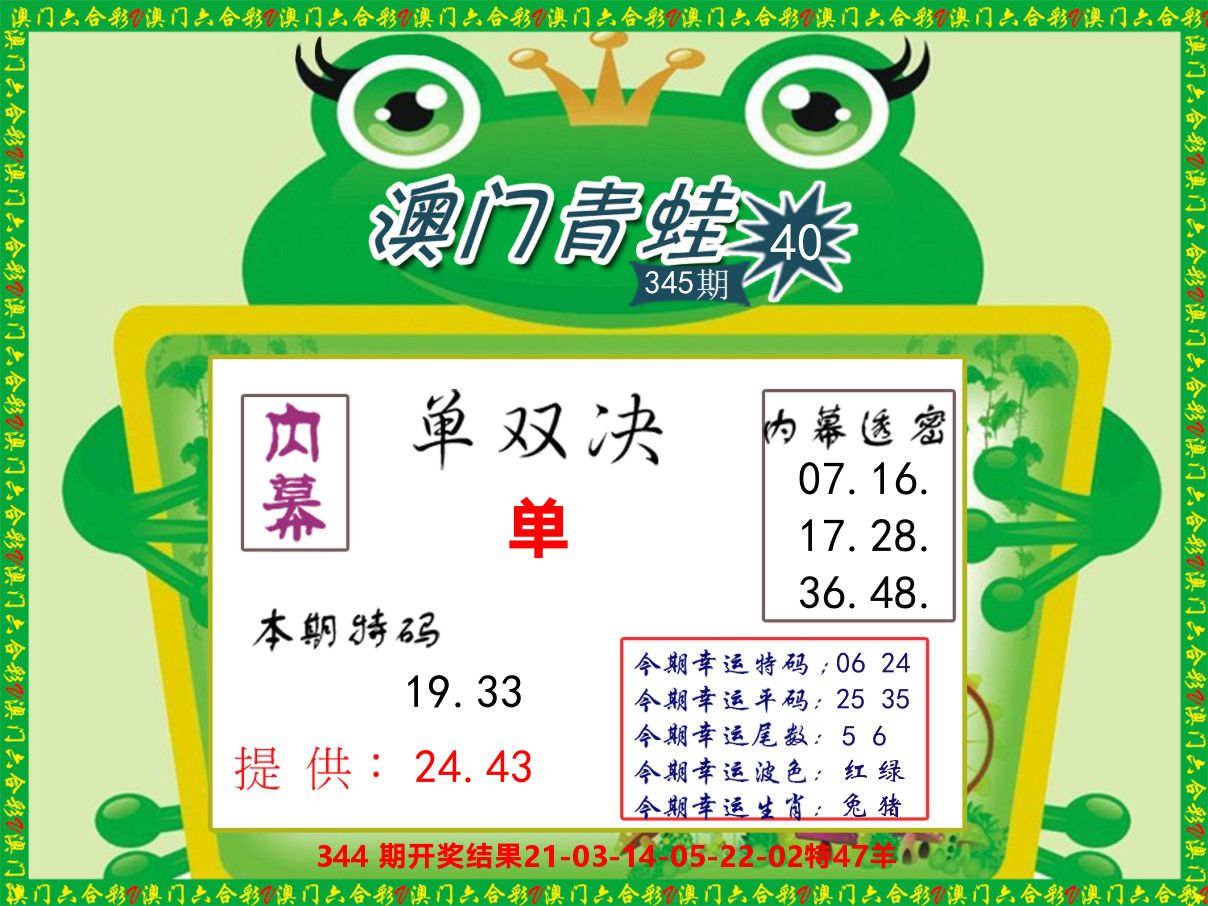 青蛙系列50 第345期