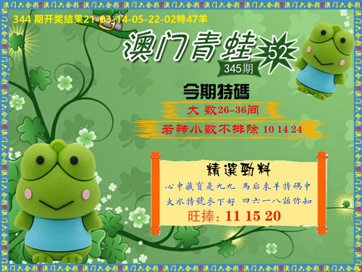 青蛙系列52 第345期