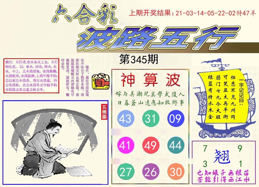 波路五行 第345期