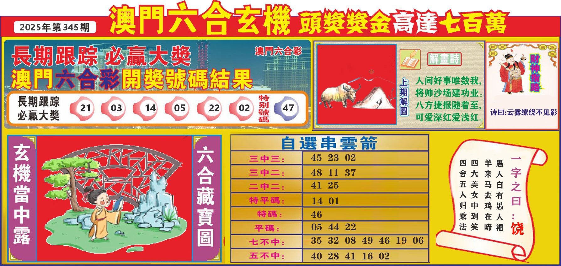 七星彩图C 第345期