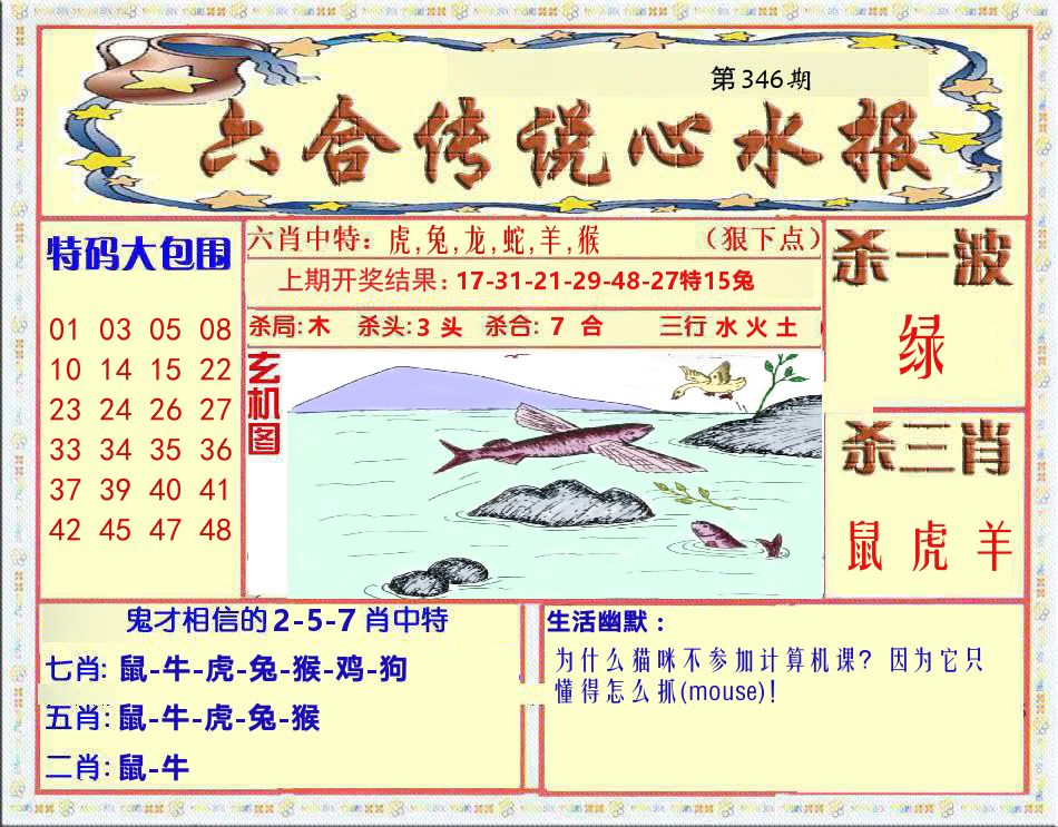 六合传说心水报 第346期