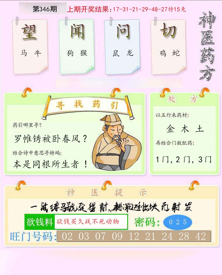神医药方 第346期