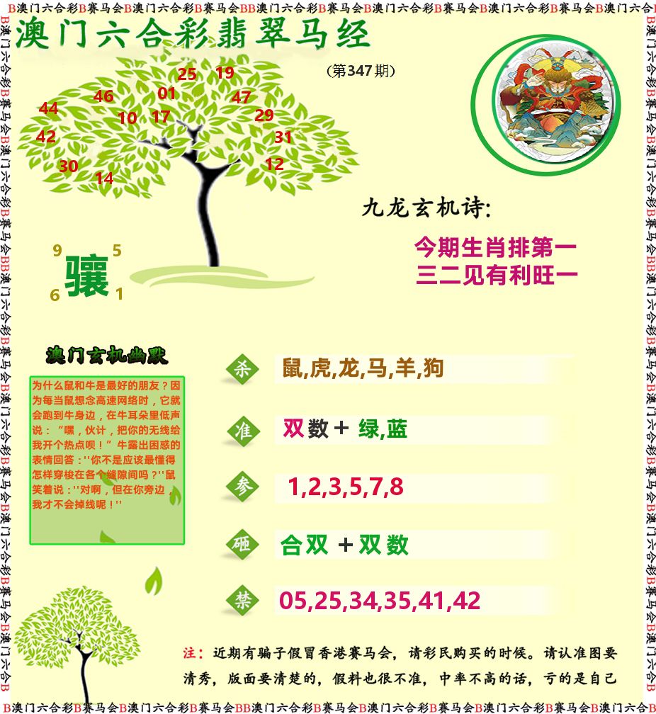 翡翠马经 第347期