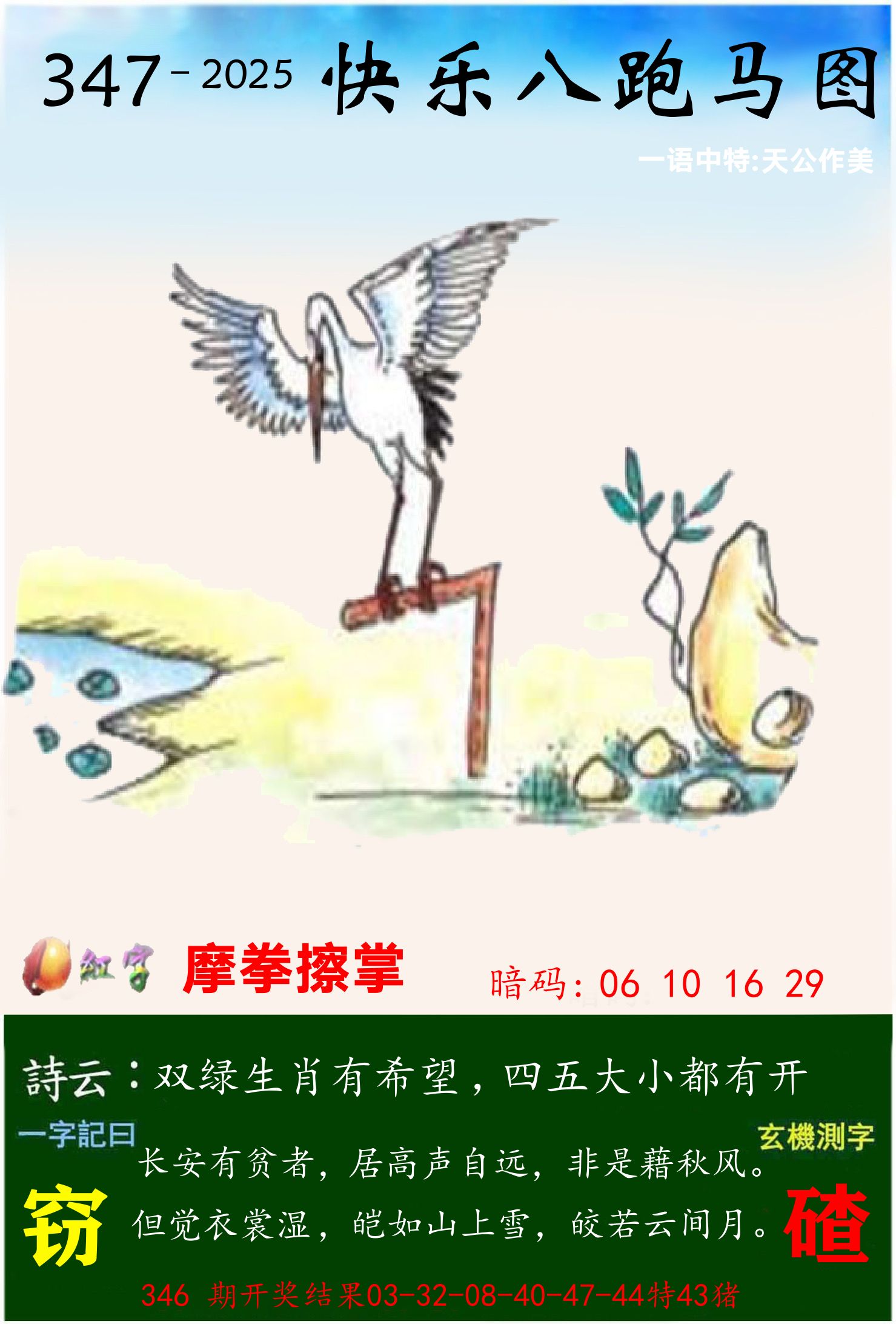澳门跑马 第347期