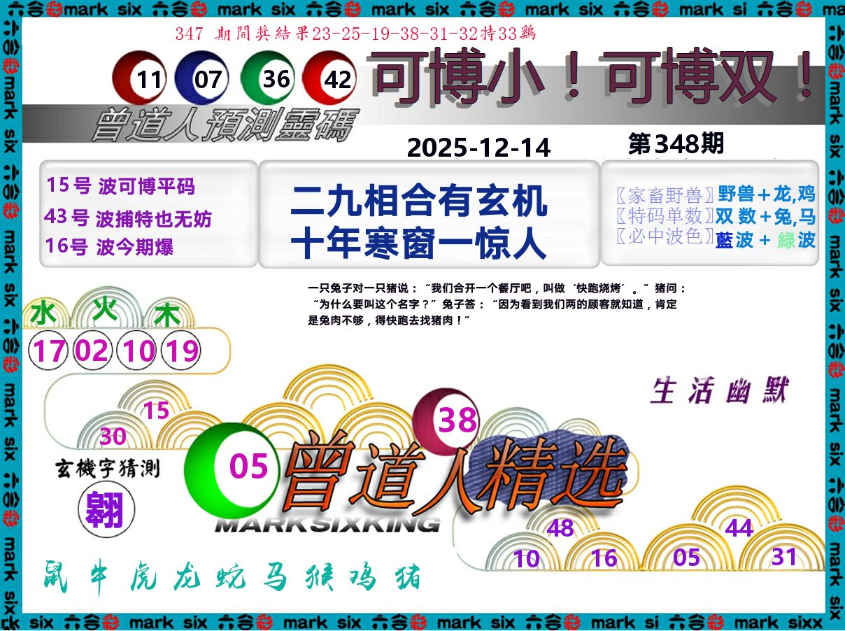 曾道人精选 第348期