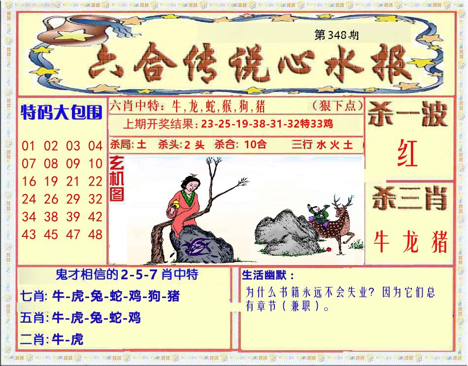六合传说心水报 第348期
