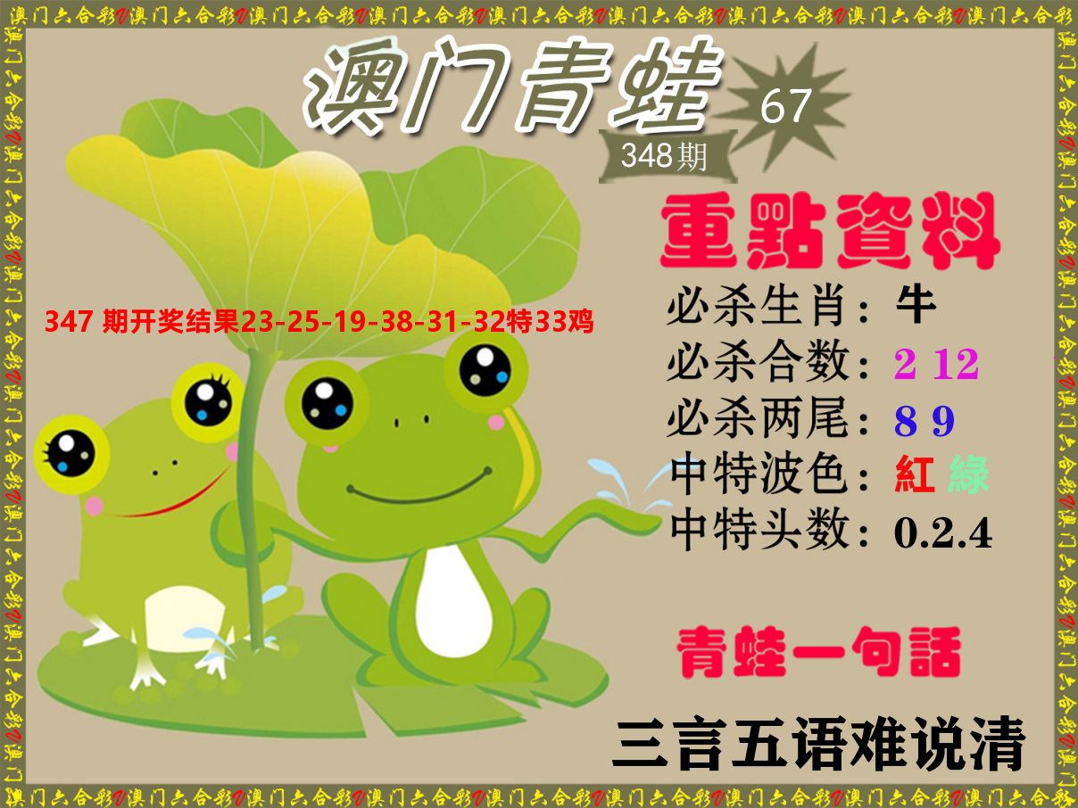 青蛙系列67 第348期
