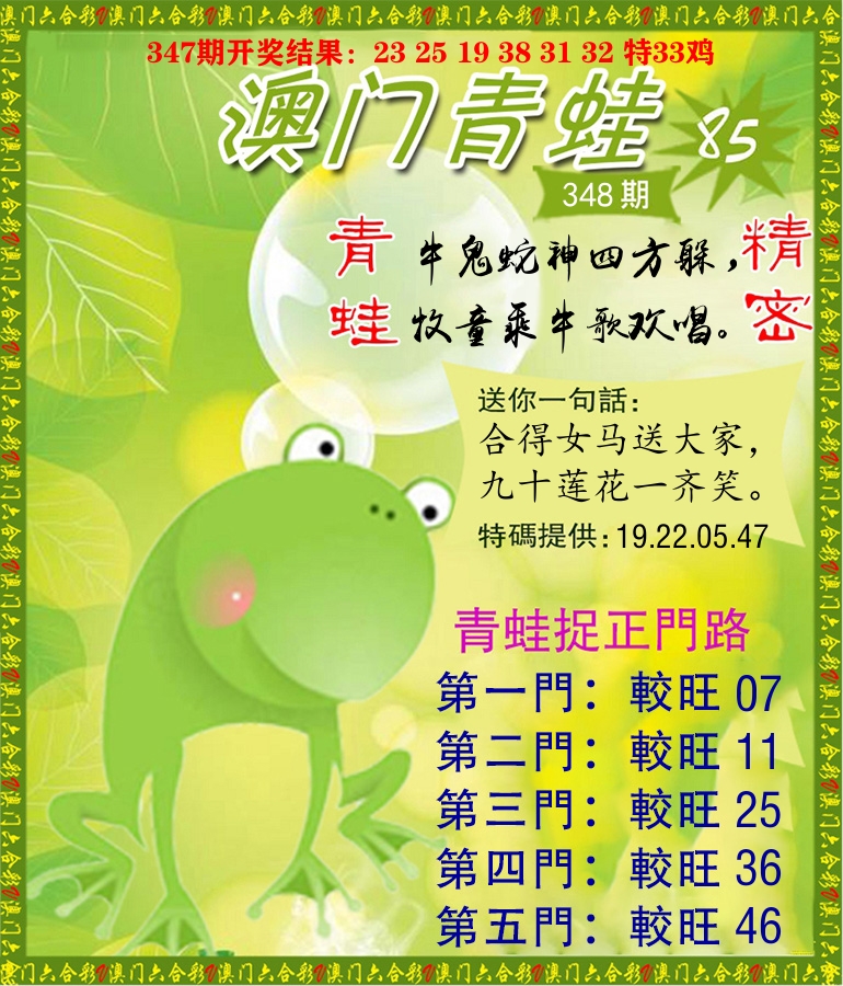 青蛙系列85 第348期