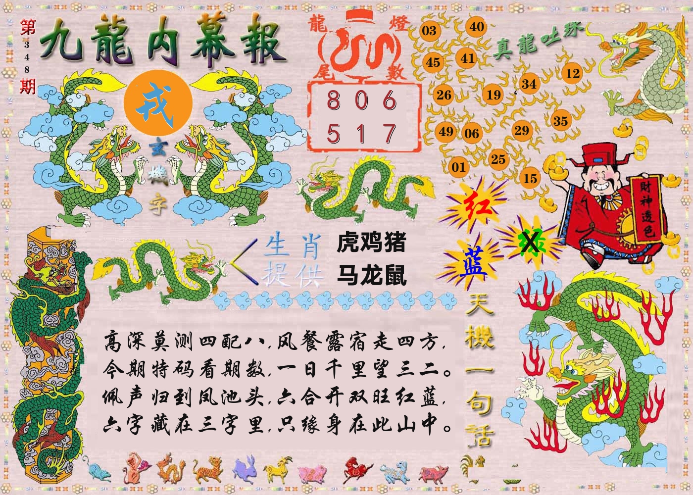 澳门内幕报 第348期