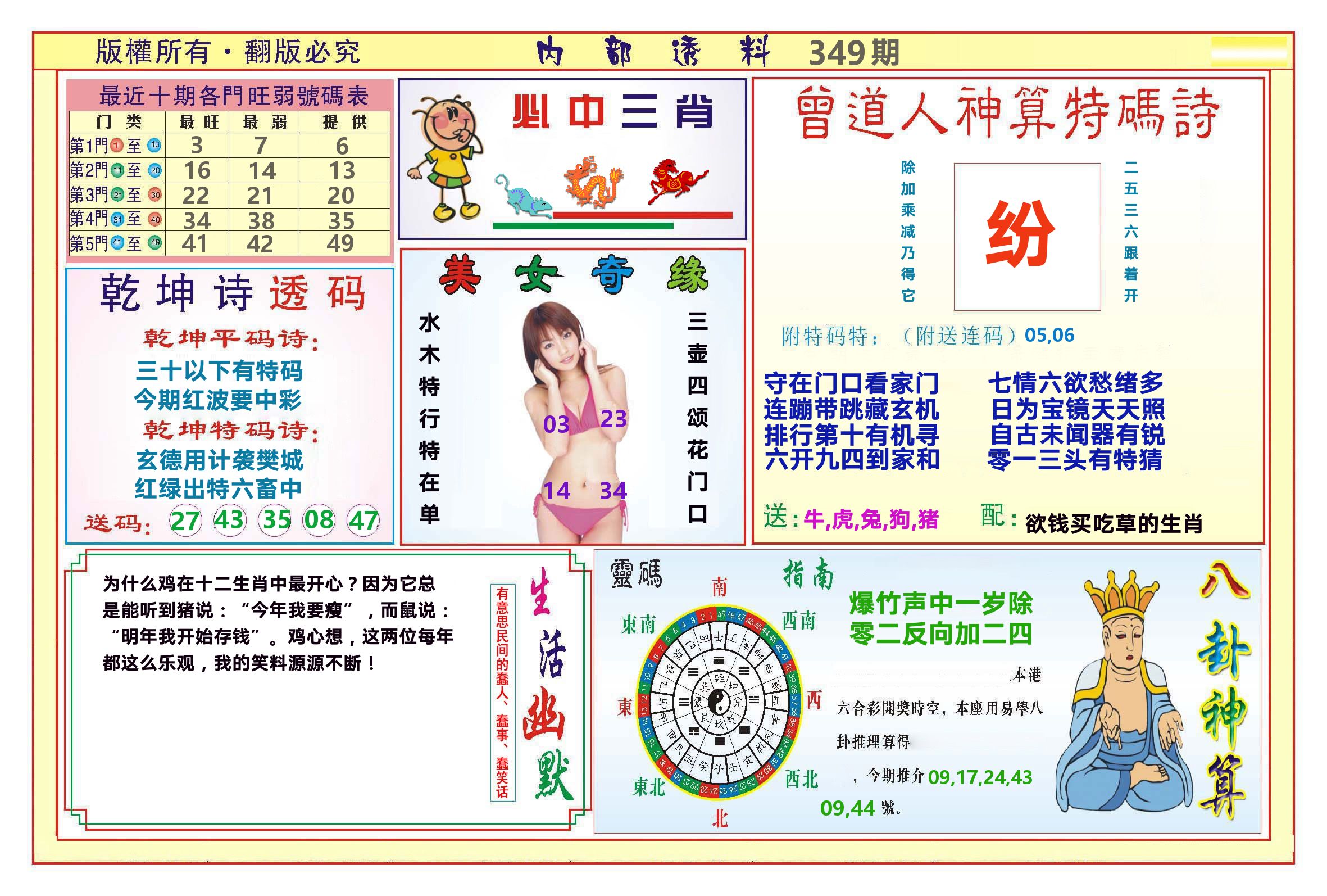 澳门内部透料B 第349期