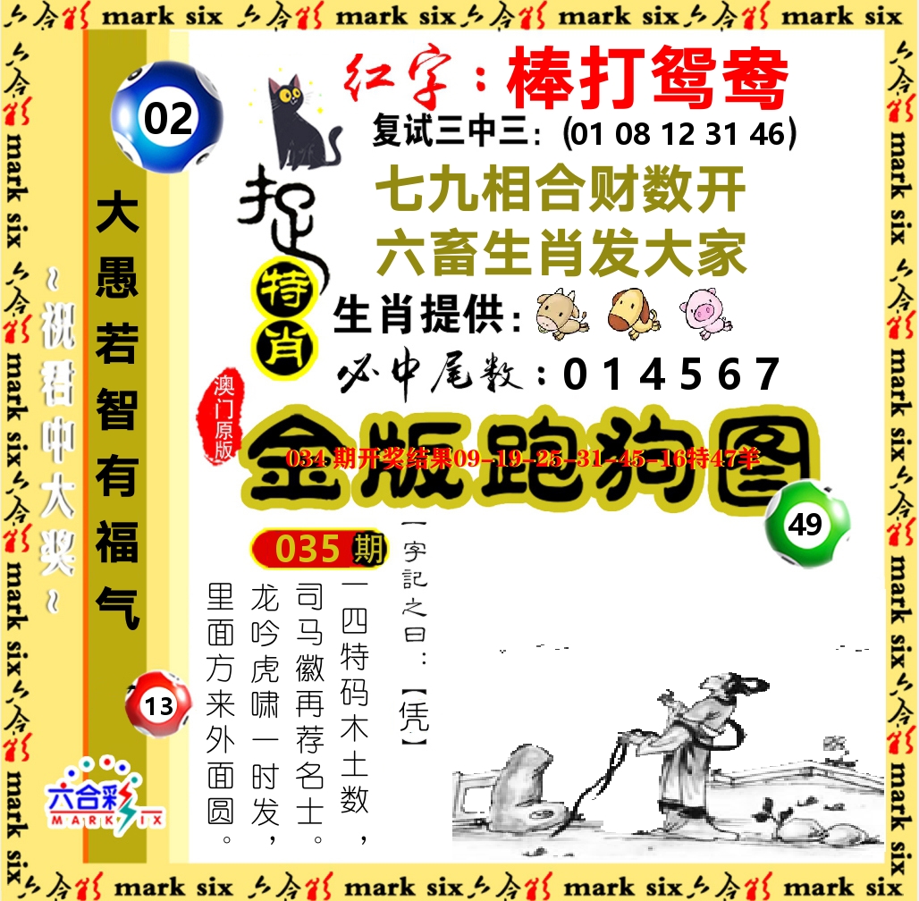 金版跑狗图 第35期