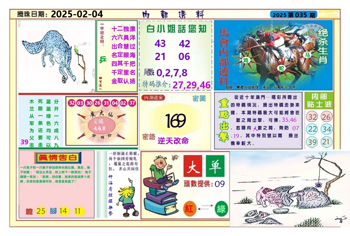 澳门内部透料A 第35期
