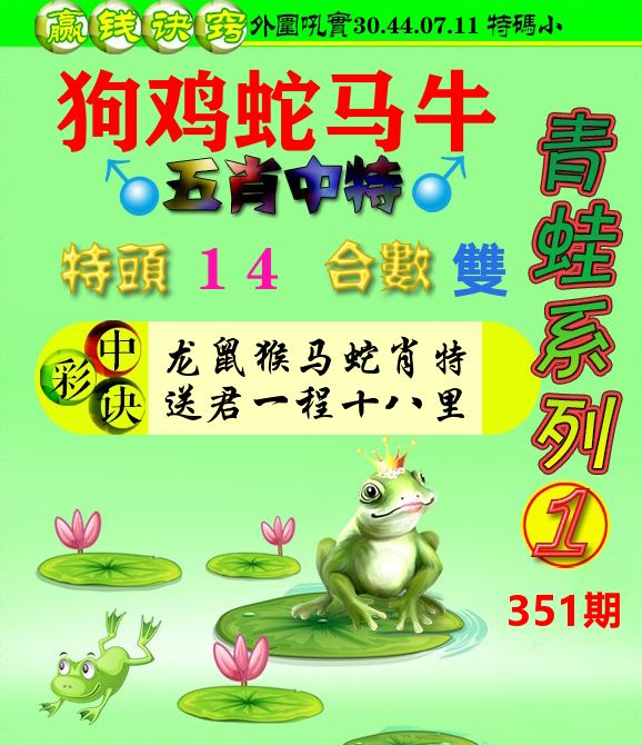 青蛙彩图 第351期