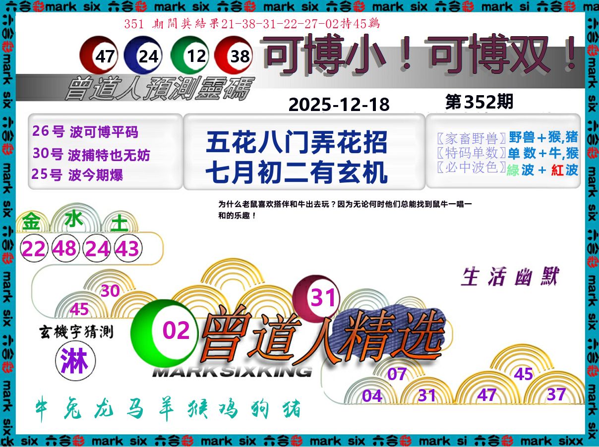 曾道人精选 第352期