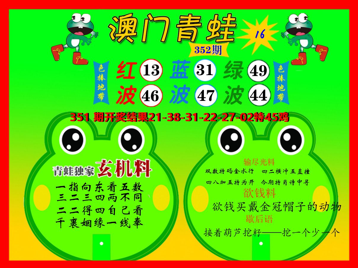 青蛙系列16 第352期