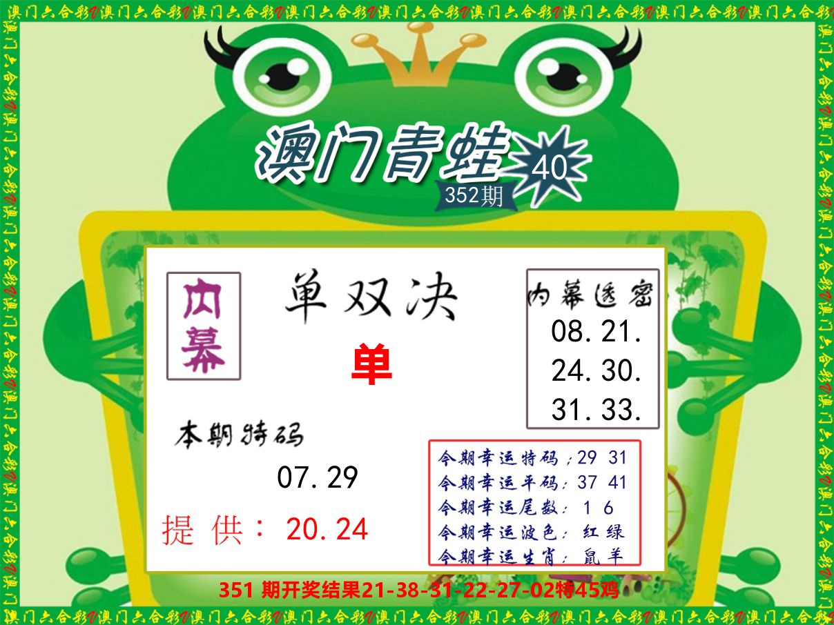 青蛙系列50 第352期