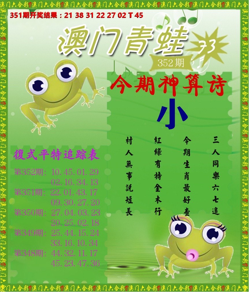 青蛙系列73 第352期