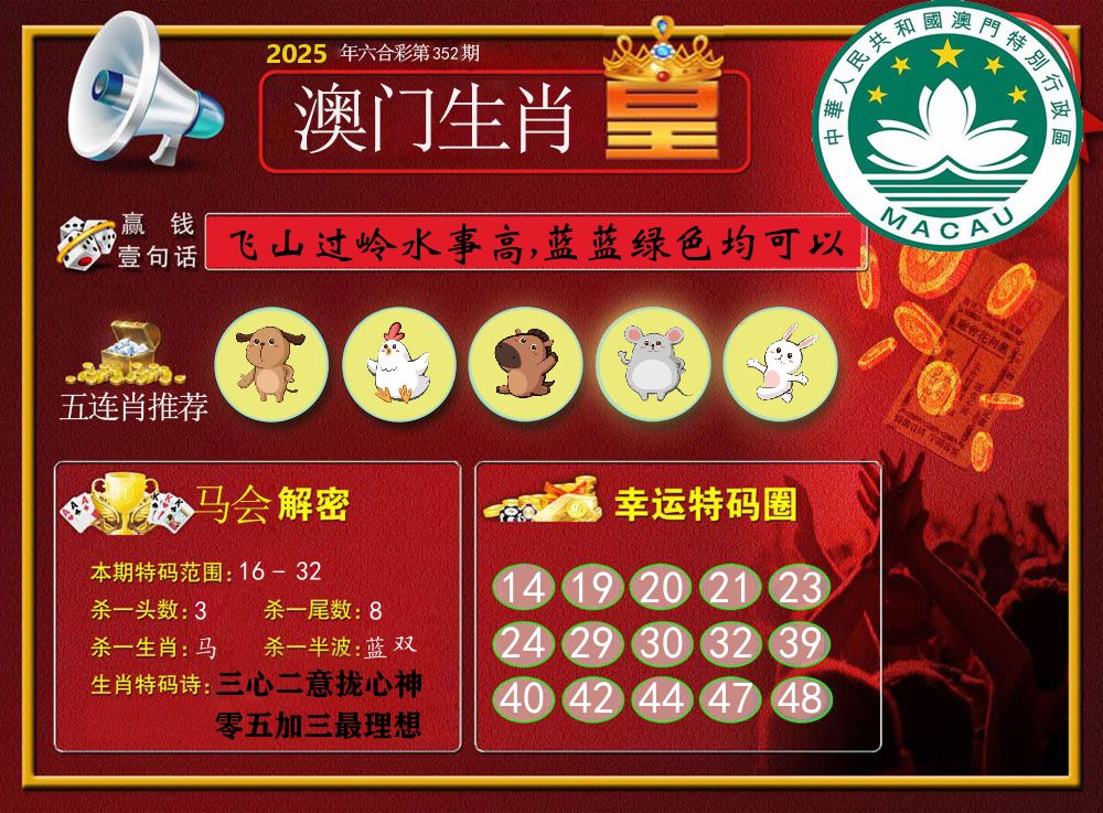 澳门生肖皇 第352期