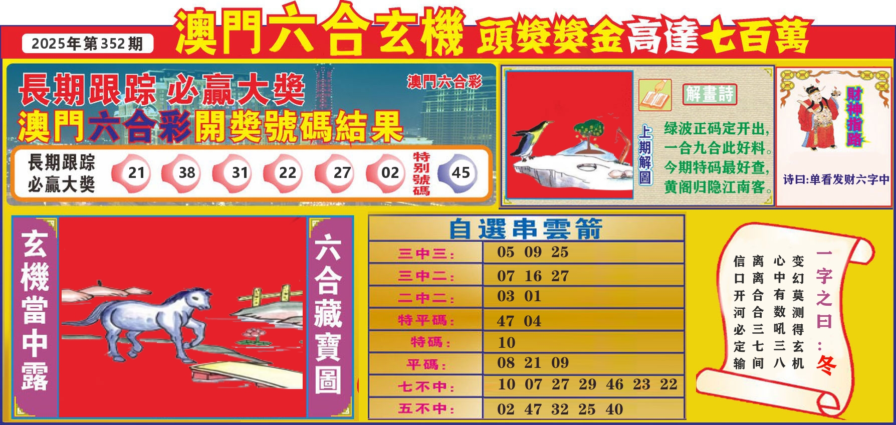七星彩图C 第352期