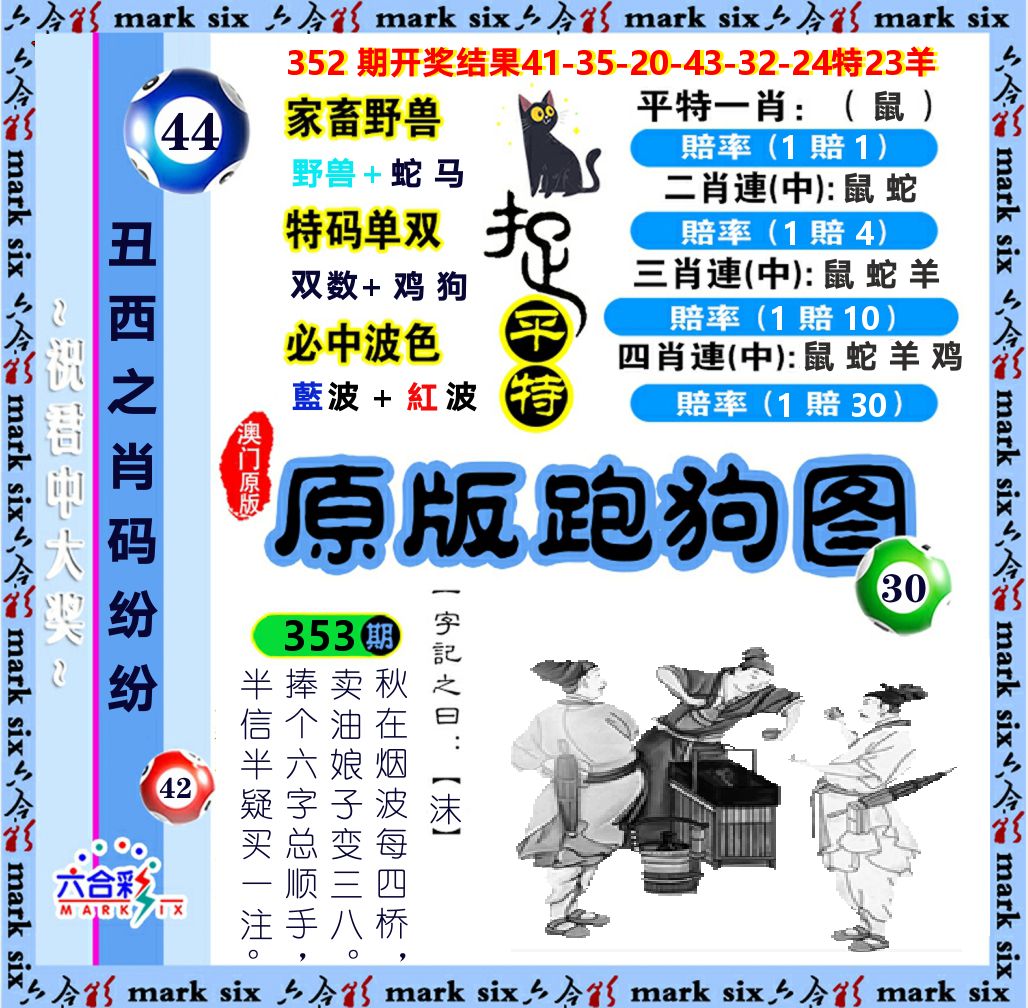 原版跑狗图 第353期