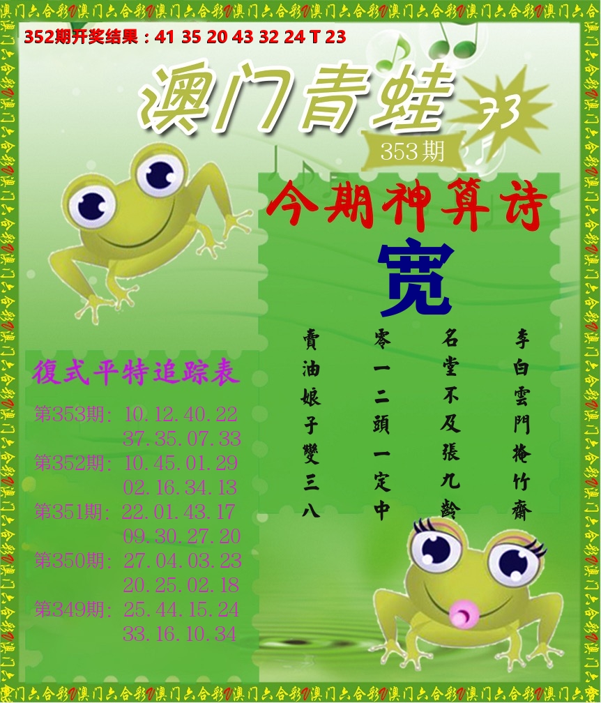 青蛙系列73 第353期