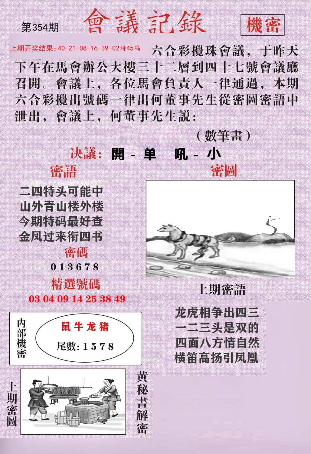 会议记录 第354期
