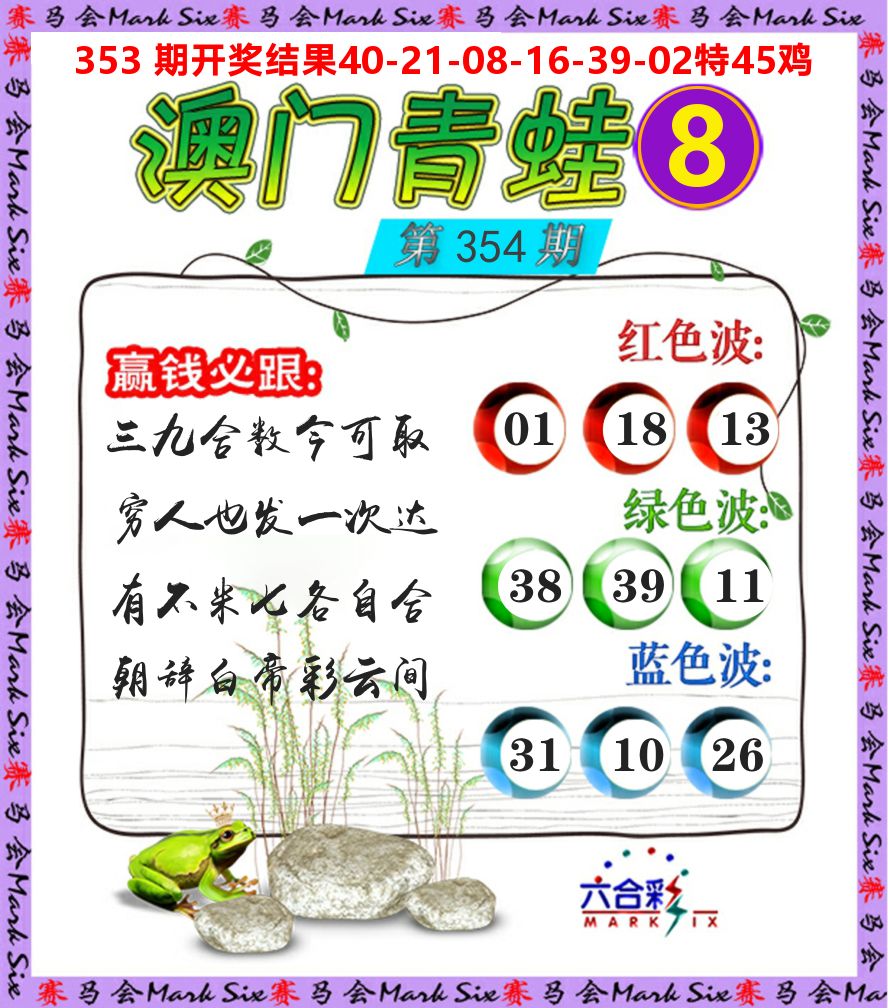 青蛙系列8 第354期